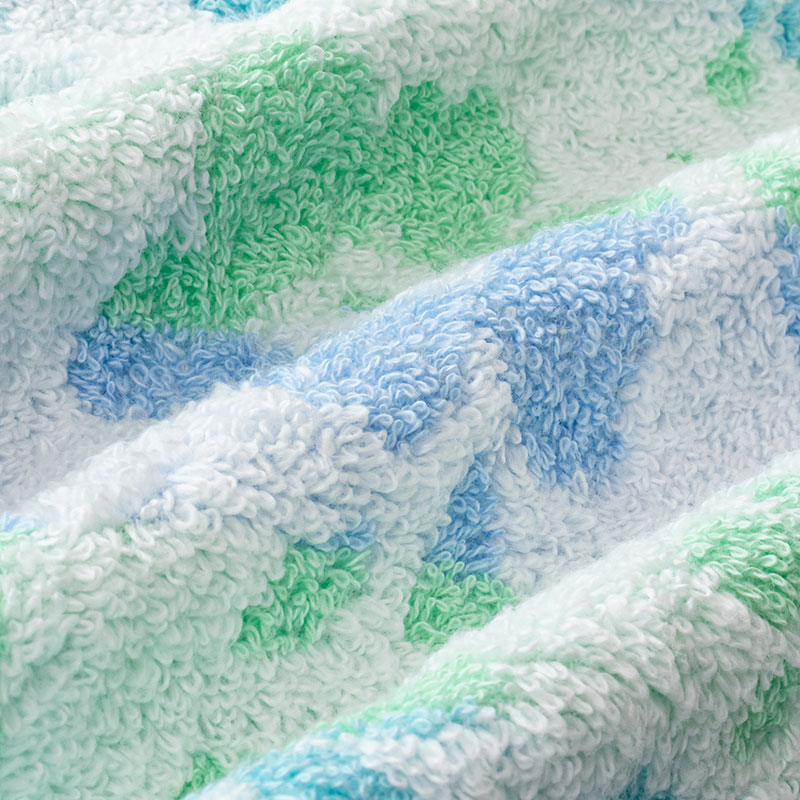 ふんわりやわらかタオル カノン 34×80cm ブルー 5枚組