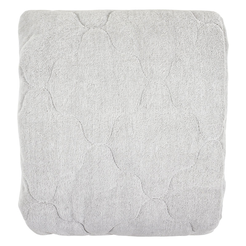 なめらか肌触り 綿100％ベロア調 BOXパッド S (シングル) グレー