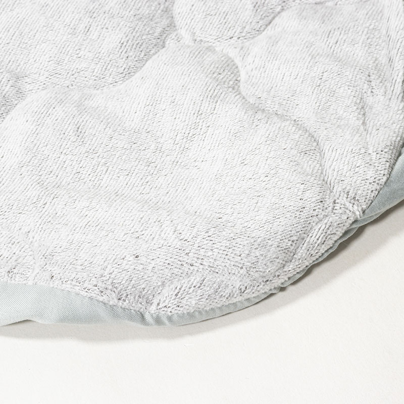 なめらか肌触り 綿100％ベロア調 BOXパッド S (シングル) グレー