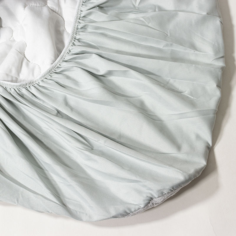 なめらか肌触り 綿100％ベロア調 BOXパッド S (シングル) グレー