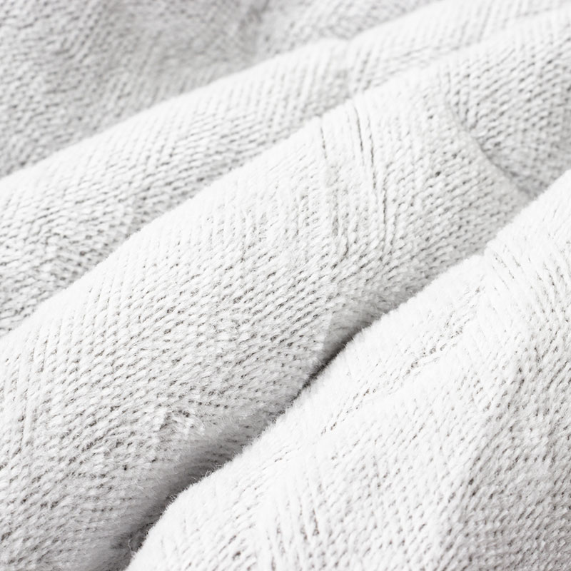 なめらか肌触り 綿100％ベロア調 BOXパッド S (シングル) グレー