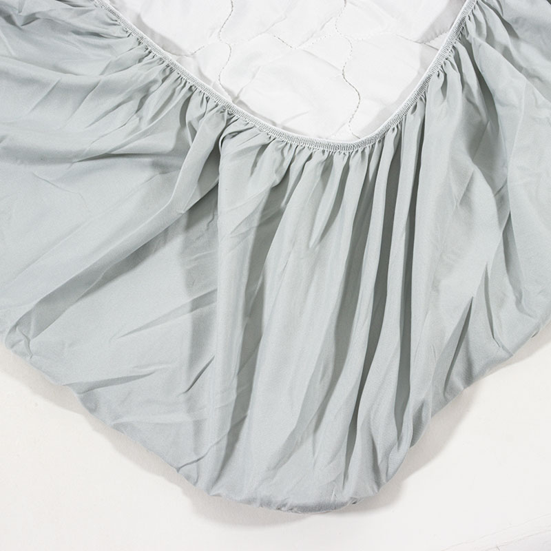 なめらか肌触り 綿100%ベロア調 BOXパッド セミダブル(120×200cm)グレー