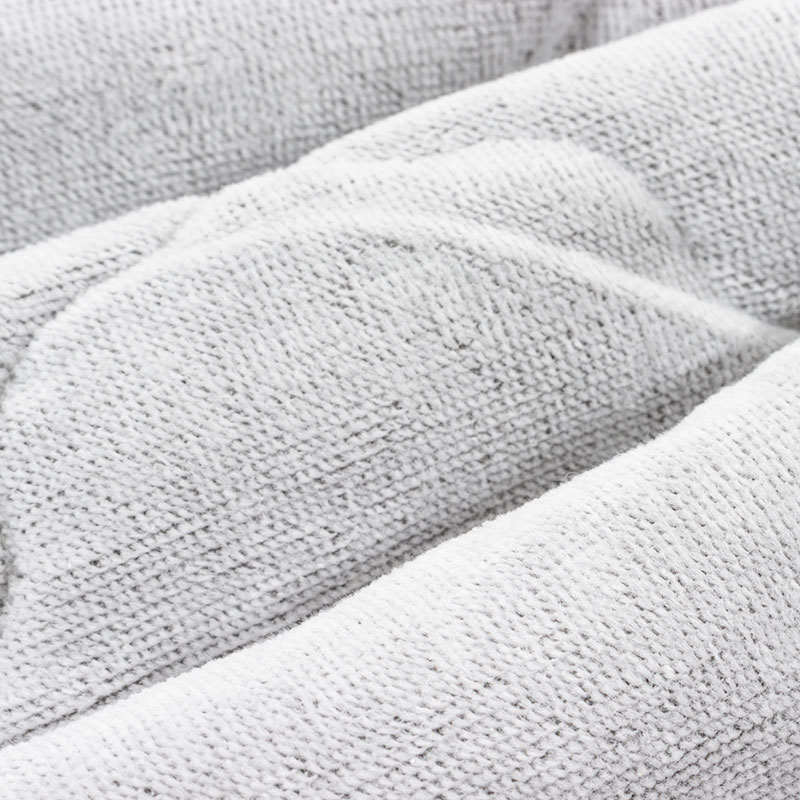 なめらか肌触り 綿100%ベロア調 BOXパッド セミダブル(120×200cm)グレー