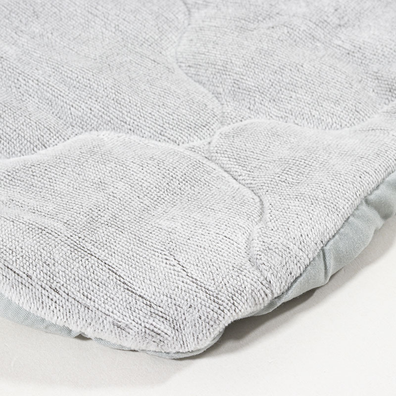 なめらか肌触り 綿100%ベロア調 BOXパッド ダブル(140×200cm)グレー