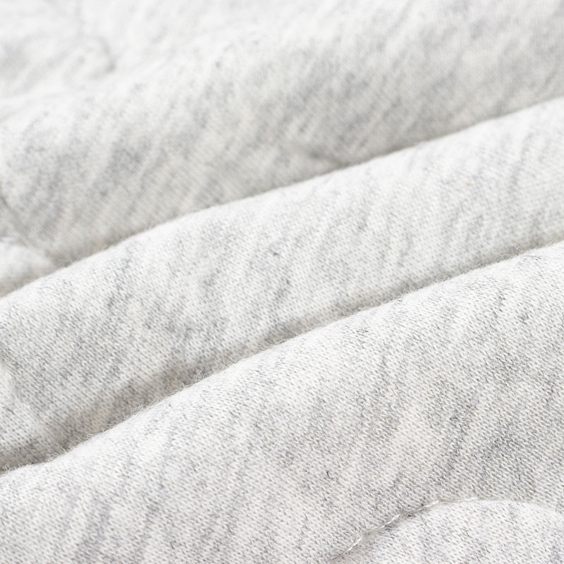 オールシーズン使える 綿100%ニット 敷パッド シングル(100×205cm)グレー