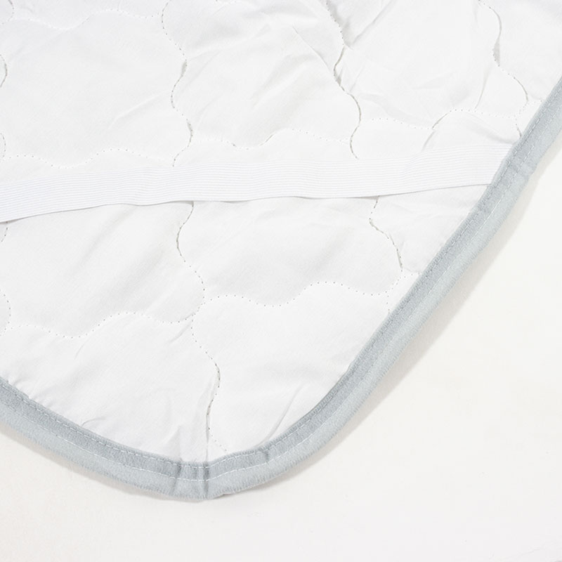 オールシーズン使える 綿100%ニット 敷パッド セミダブル(120×205cm)グレー