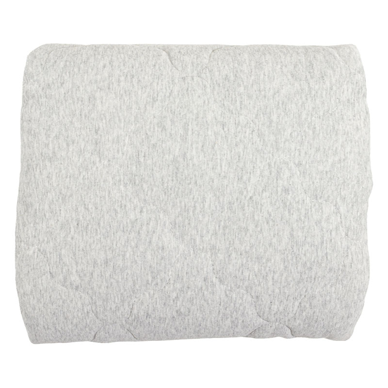 オールシーズン使える 綿100％ニット BOXパッド SS (シングル) グレー