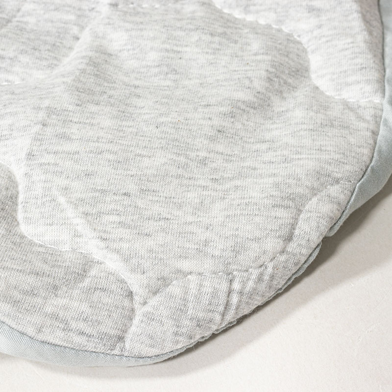 オールシーズン使える 綿100％ニット BOXパッド SS (シングル) グレー