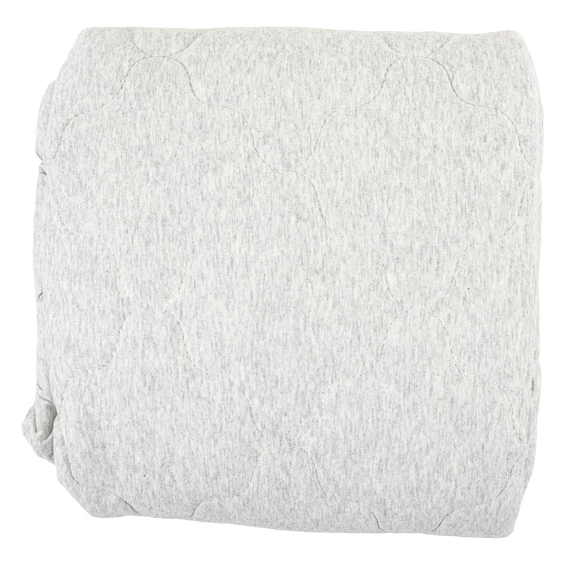 オールシーズン使える 綿100%ニット BOXパッド セミダブル(120×200cm)グレー