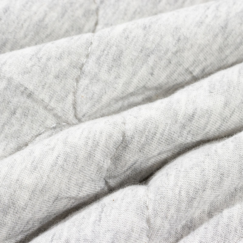 オールシーズン使える 綿100%ニット BOXパッド セミダブル(120×200cm)グレー