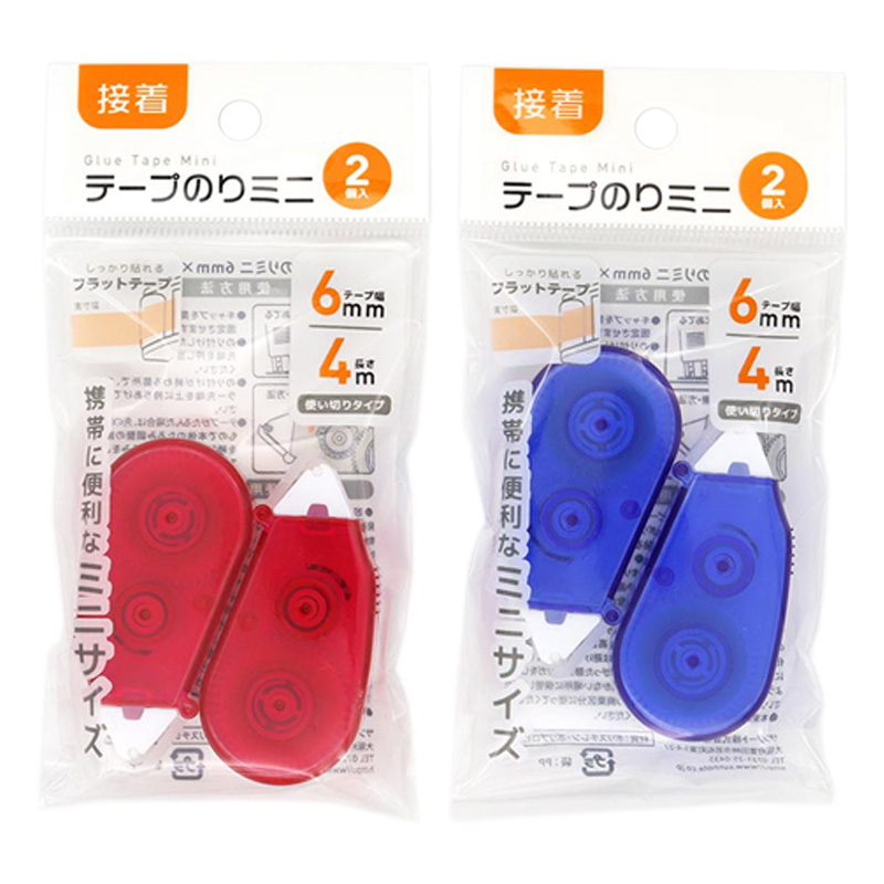 テープのりミニ 6mm幅×4m 2個組