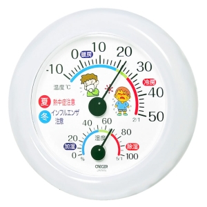熱中症カゼ温湿度計 ホワイト TR-103 W