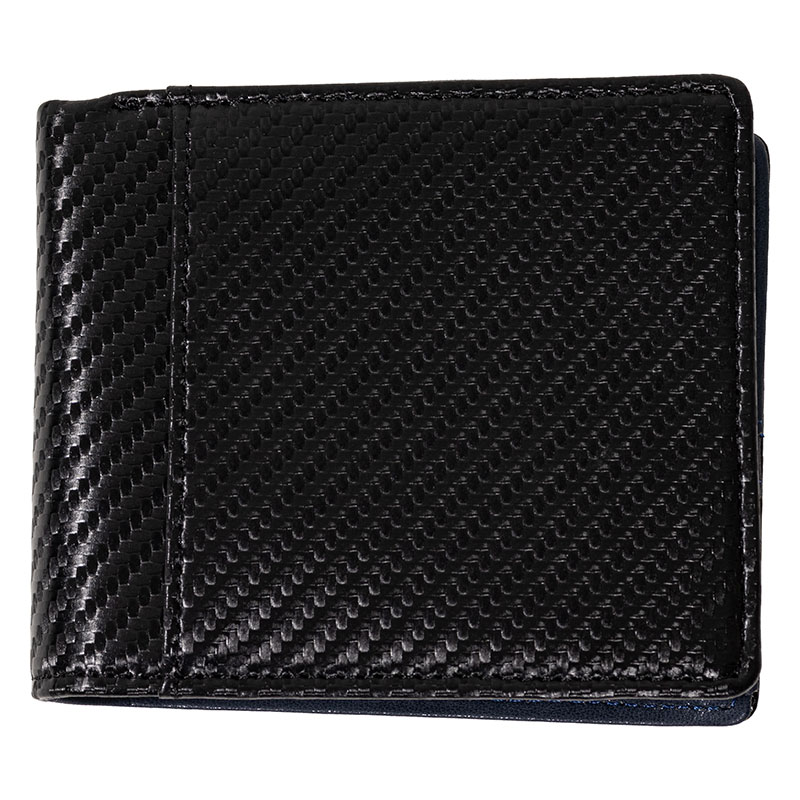 コンパクト2つ折り札入れ カーボン ブラック