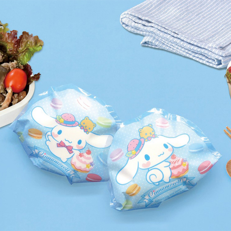 おにぎりデコパック まる型 シナモロール マカロン 4枚入(2柄×各2枚)留めシール付