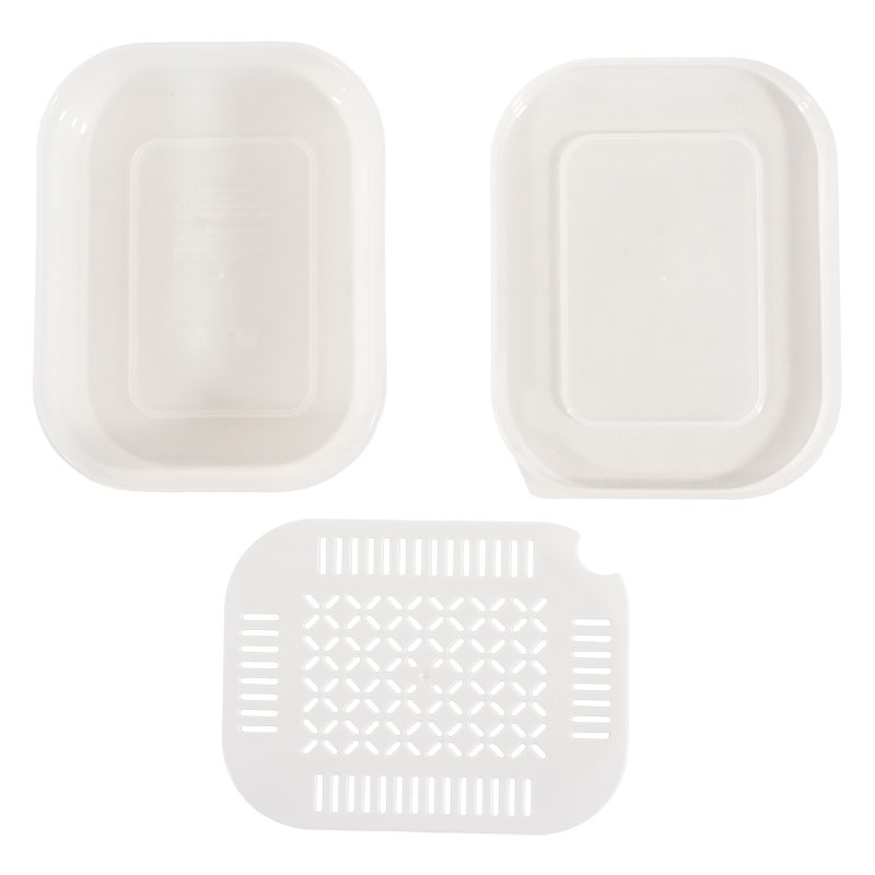 スノコ付き冷凍ご飯保存容器 2個入