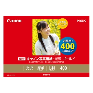 キヤノン 写真用紙・光沢 ゴールド L判 400枚