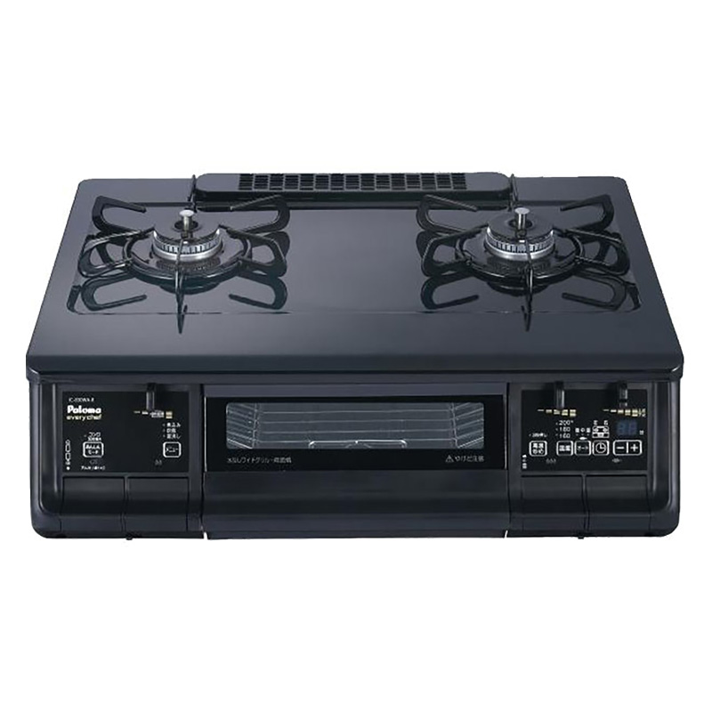 ガステーブル LP(プロパン)ガス用 右強火 水無両面焼き IC-830WAR LP