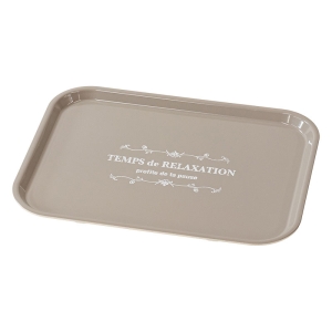 滑りにくい レンジ抗菌トレー フルリール グレー 33×23.5cm