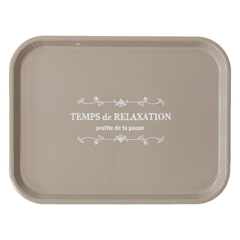 滑りにくい レンジ抗菌トレー フルリール グレー 38.4×29.1cm