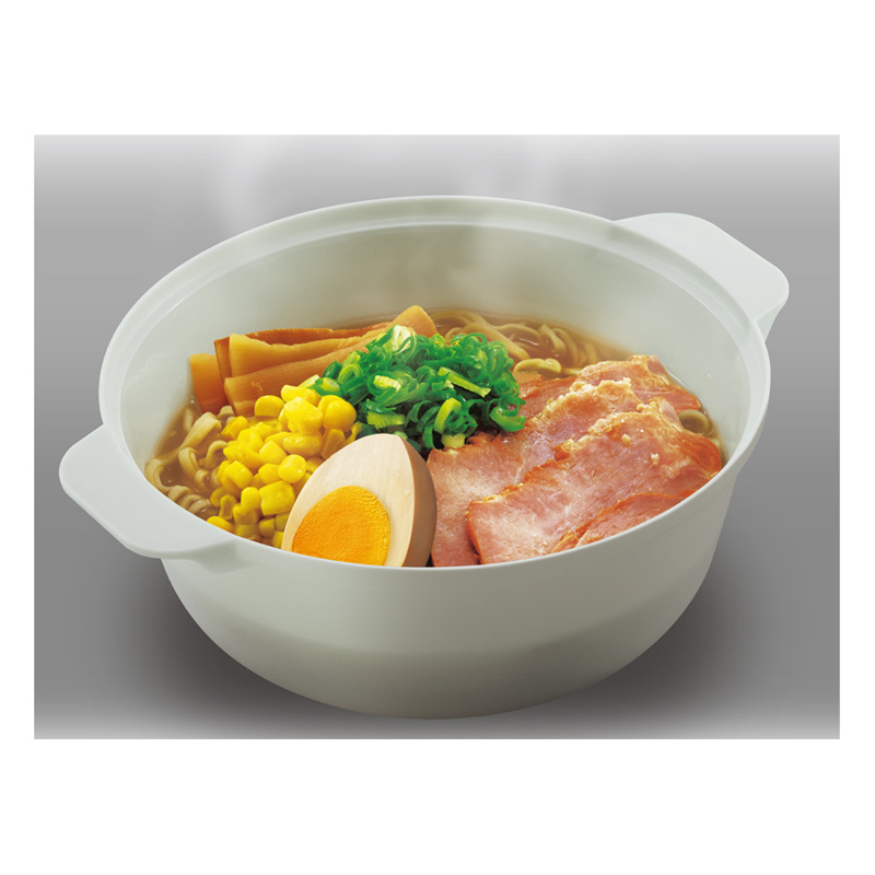 電子レンジで調理 ラーメン お手軽なべ グレー