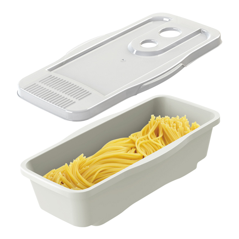 電子レンジで調理 パスタ ファミリーサイズ グレー