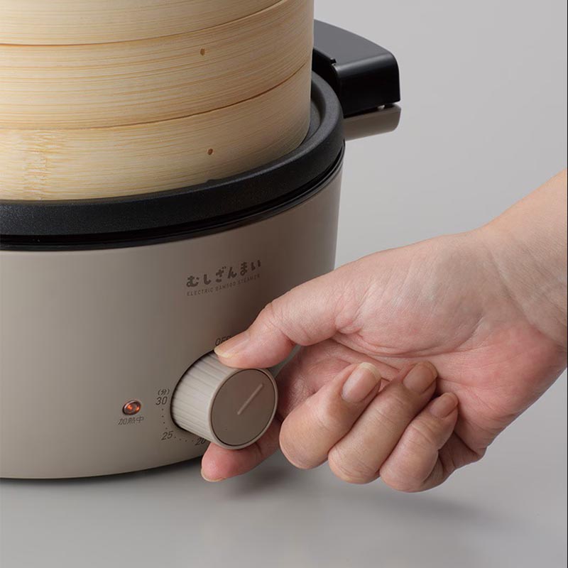 【お取り寄せ商品】電気せいろ蒸し器 むしざんまい AMZ-450GY