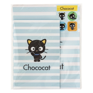 レターセット チョコキャット シンプル (便箋8枚+封筒4枚+シール付き)