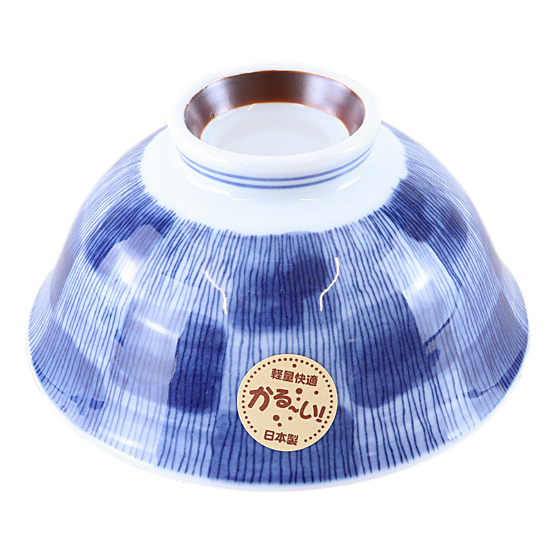 軽量茶碗 市松紺 470ml