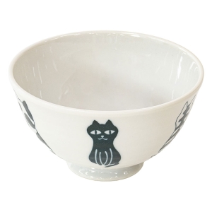 軽量 茶碗 おすわり猫 ニホンセイ ミノヤキ