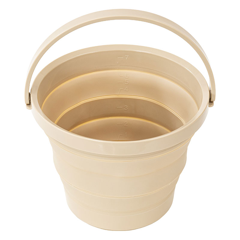おりたためる ソフトバケツ 8L ベージュ