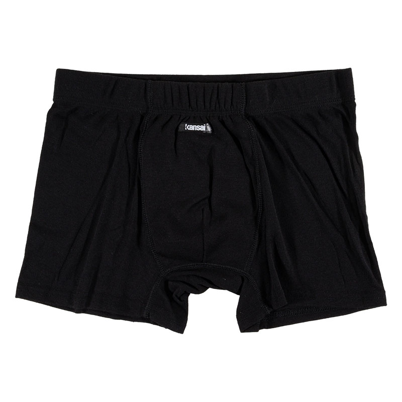 Kansai高機能ボクサーブリーフ 前閉じ ゆったり仕様 ブラック (無地)