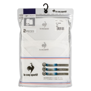 ルコック サーフシャツ V首 2枚組 ホワイト