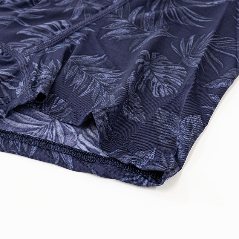 メンズ 超冷感ボクサーパンツ(ボタニカル柄) ブルー