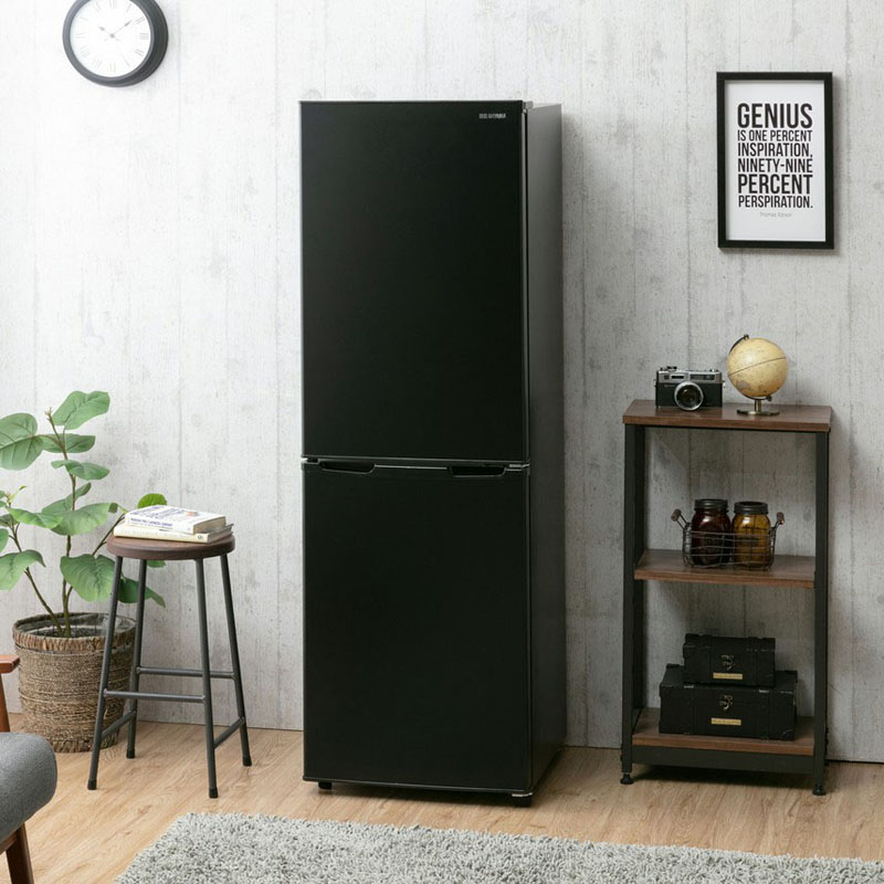 新幹線冷蔵庫 ブラック[2ドア /右開きタイプ /162L] 冷蔵庫・冷凍庫