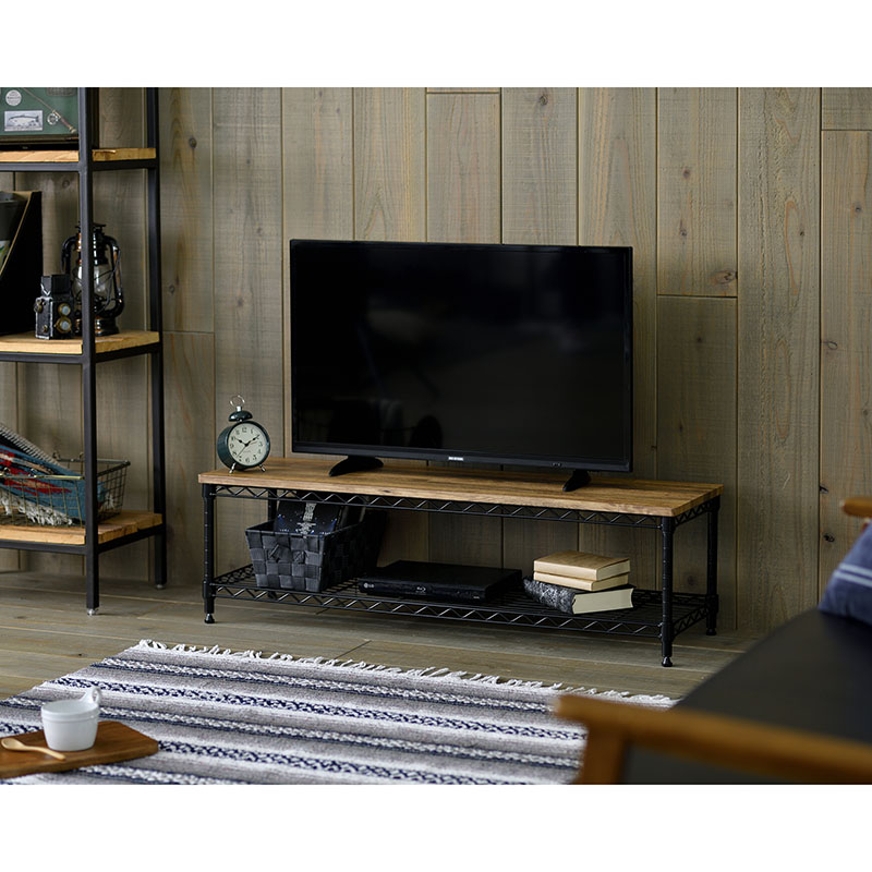 カラーメタルラック ローボードW1010 × D310 × H300mm(アジャスター取付時) ブラック