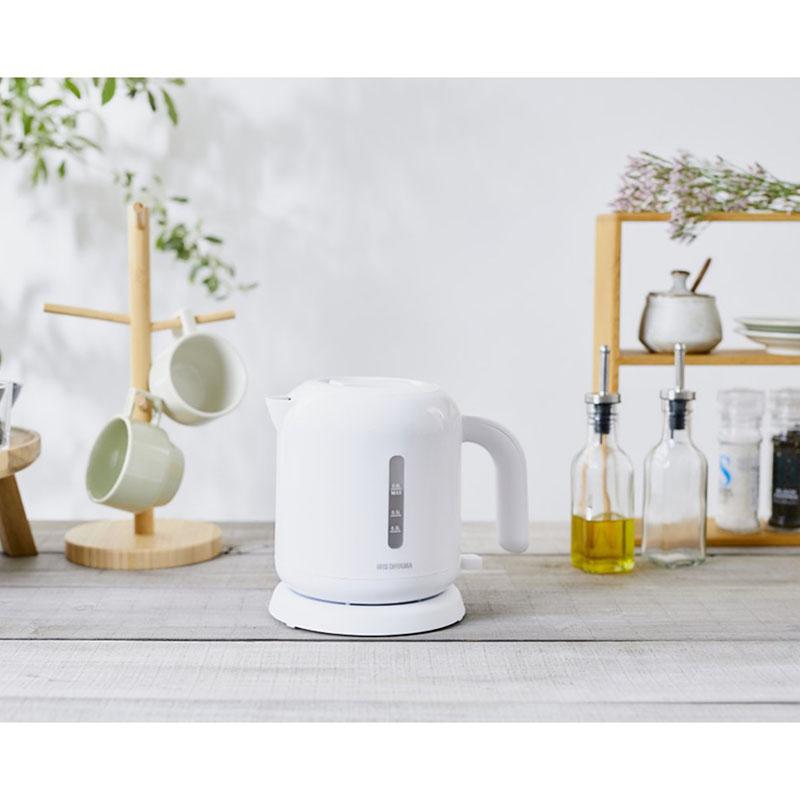 電気ケトル ベーシックタイプ IKEB-800-W ホワイト