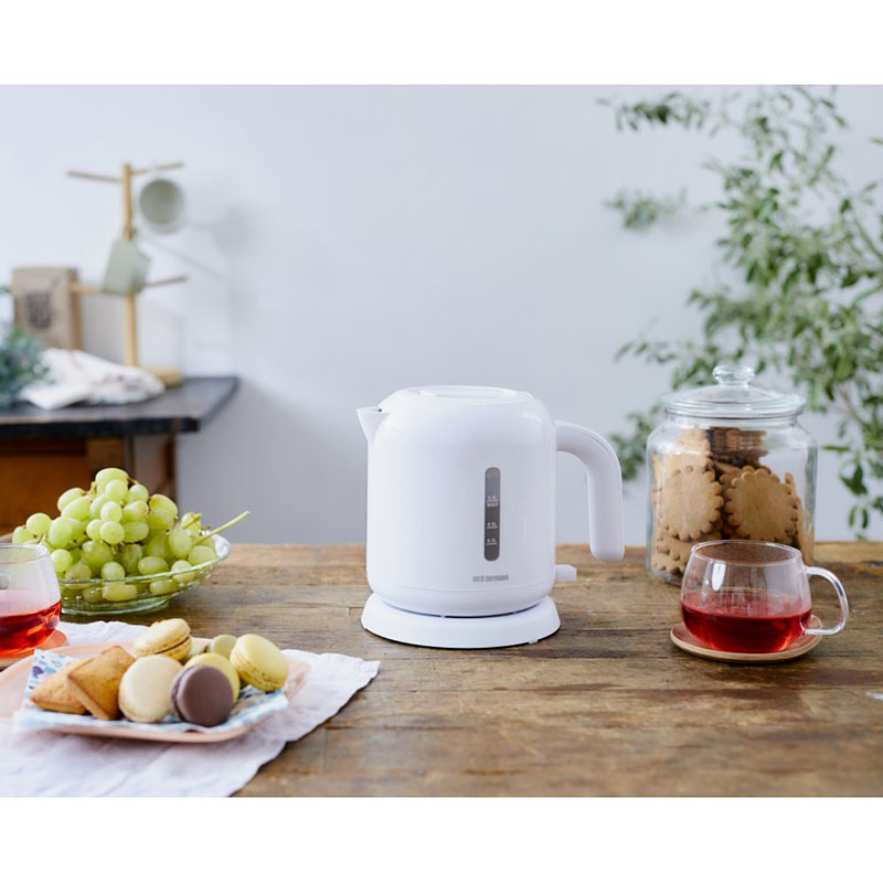 電気ケトル ベーシックタイプ IKEB-800-W ホワイト