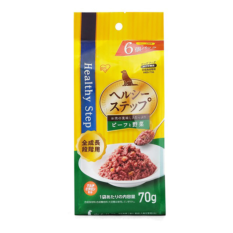 ヘルシーステップレトルト ビーフと野菜70g×6P 全成長段階用