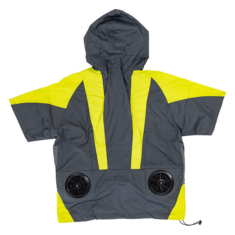 クールウェアOUTDOORセット ファン付 半袖 グリーン LL