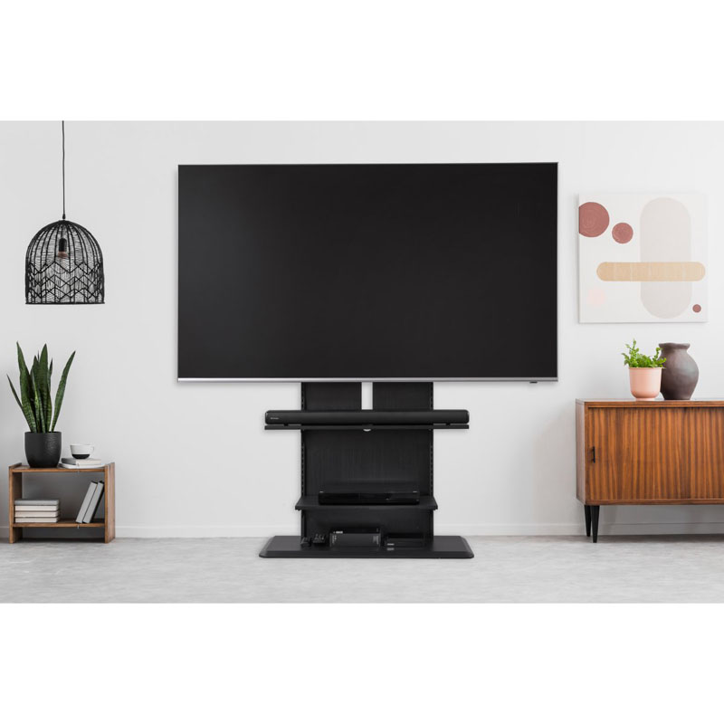 スタンドテレビ台 90×39.1×118.2cm UTS-900R-BO ブラックオーク