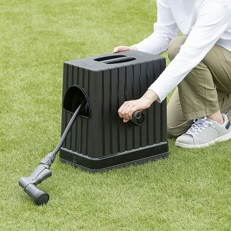 フルカバーホースリールEX 20ｍ ダークグレー/ブラック