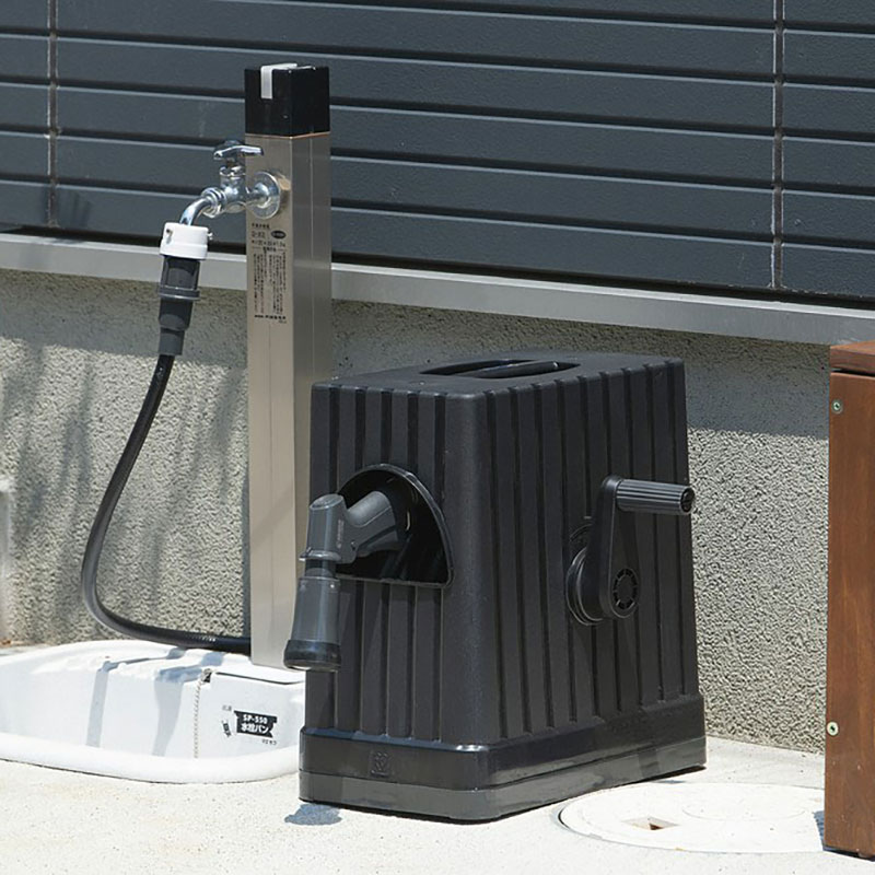 フルカバーホースリールEX 20ｍ ダークグレー/ブラック