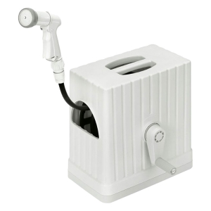 フルカバーホースリールEX 20ｍ ライトベージュ/ホワイト