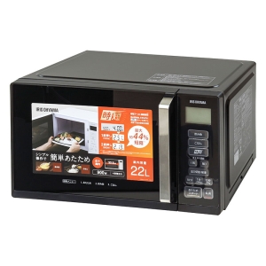 電子レンジ フラットテーブル 22L IMB-F2202-B ブラック