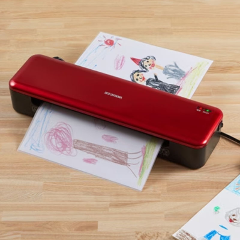 高速起動ラミネーターA3 4本ローラー KHSL-A342-R レッド