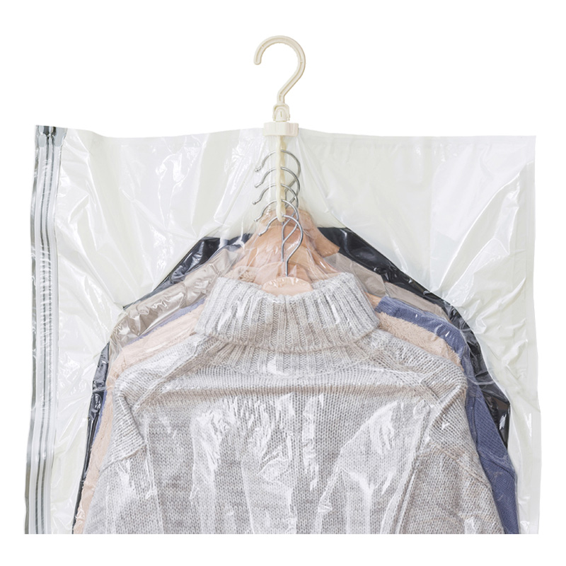 【お取り寄せ商品】吊るせる衣類用圧縮袋ショート ASK-HS