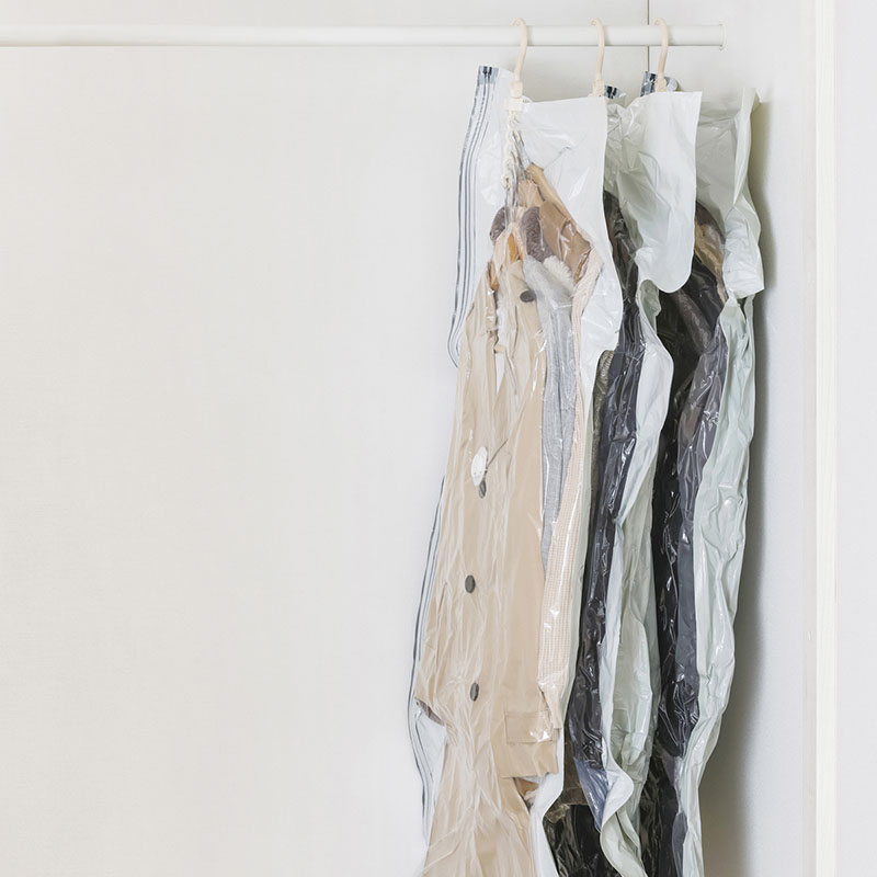 【お取り寄せ商品】吊るせる衣類用圧縮袋ロング ASK-HL