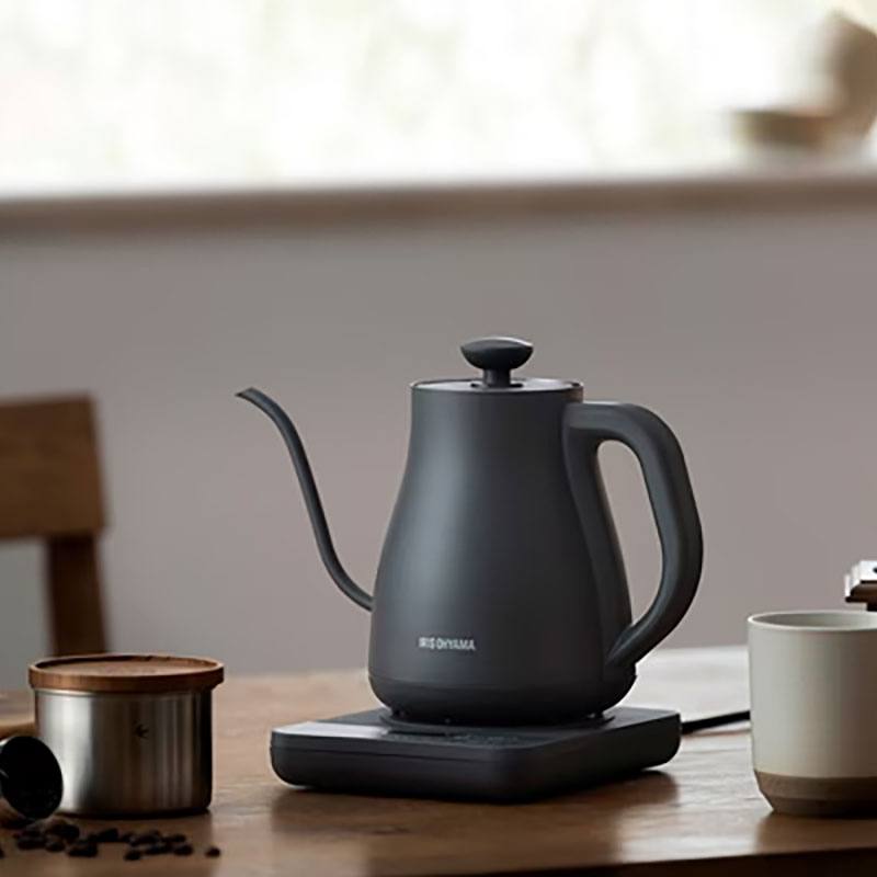 【お取り寄せ商品】電気ケトル 0.8L IKE-C800T-H チャコール