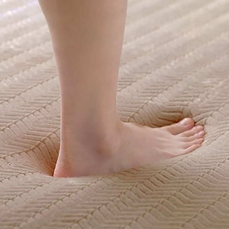 ラ・クッションラグ フレンチヘリンボーン 極厚 ベージュ 2畳(185×185cm)