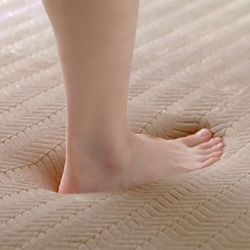 ラ・クッションラグ フレンチヘリンボーン 極厚 ベージュ 3畳(185×240cm)